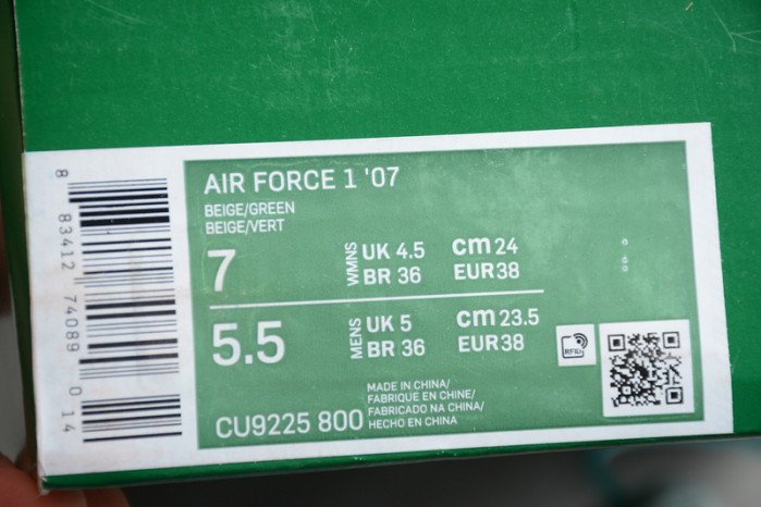 Nike Air Force 1 ’07 White Green CU9225-800