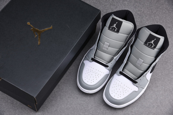 AIR Jordan 1 Mid Light Smoke Grey - 554724-092