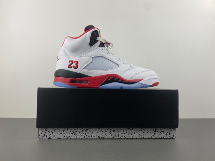Air Jordan 5 Fire Red Black Tongue 2025 HQ7978-101