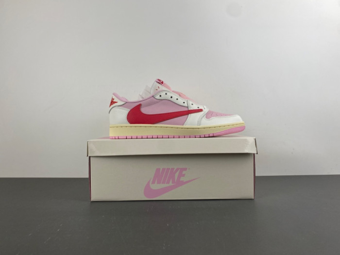 Travis Scott × AJ1 Low "Shy Pink" IQ7604-101