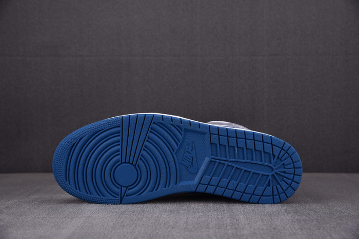 AIR Jordan 1 Mid True Blue Cement (GS) - DQ8423-014